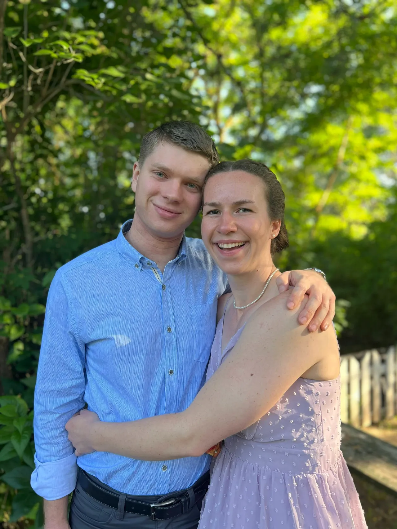 Photo at our friends' wedding in Spokane, Washington