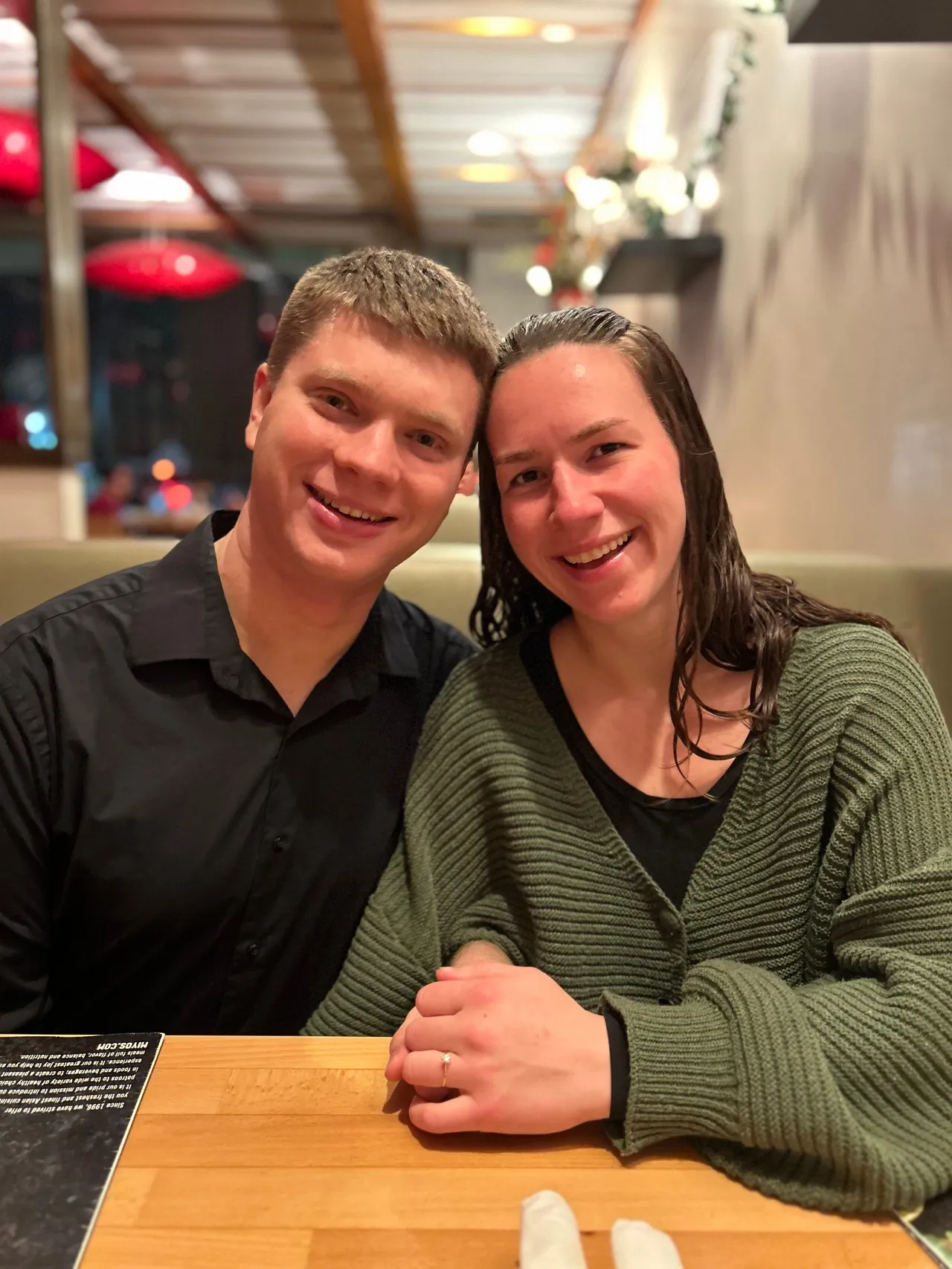 Celebratory engagement dinner in Columbia, South Carolina!